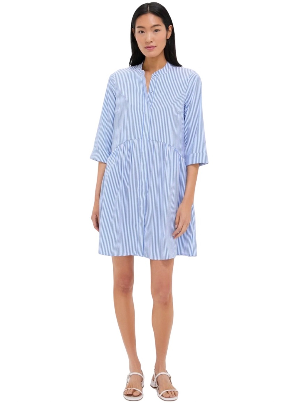 Tuckernuck Royal Shirt Dress in Blue Stripe Size XS